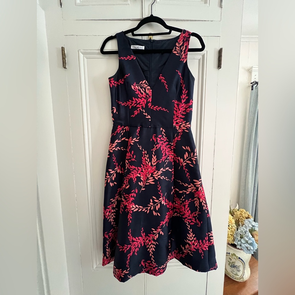 Oscar de la renta silk floral dress